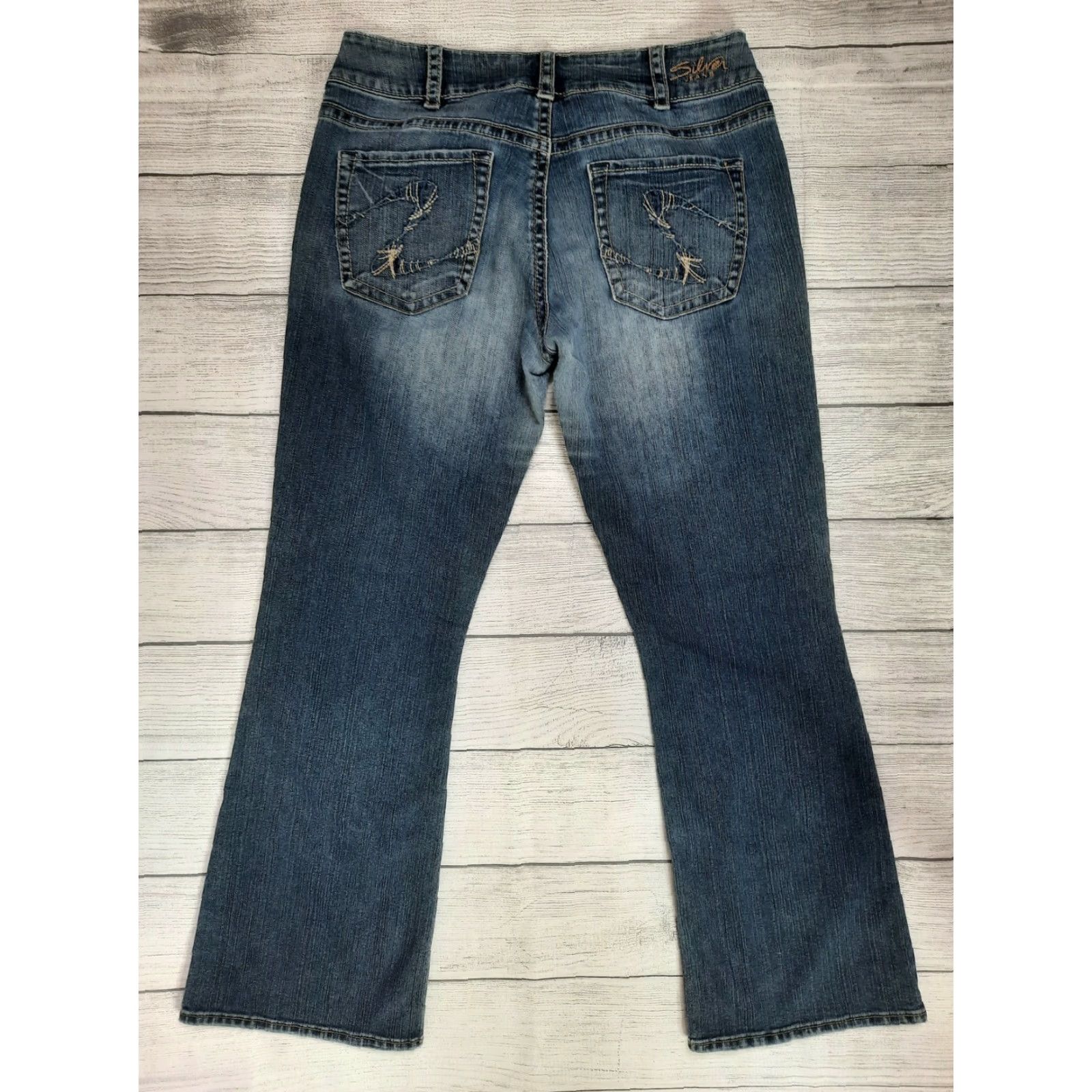 Silver Jeans Co. VINTAGE Silver Jeans Suki Blue Denim Slim Bootcut Jeans Women 30 31 M1J 31x28 Size 30" / US 8 / IT 44 - 2 Thumbnail