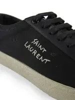 Saint Laurent Paris oc11z1225 611106 Court Classic Embroidered Sneakers Black Size US 6.5 / EU 39-40 - 6 Thumbnail