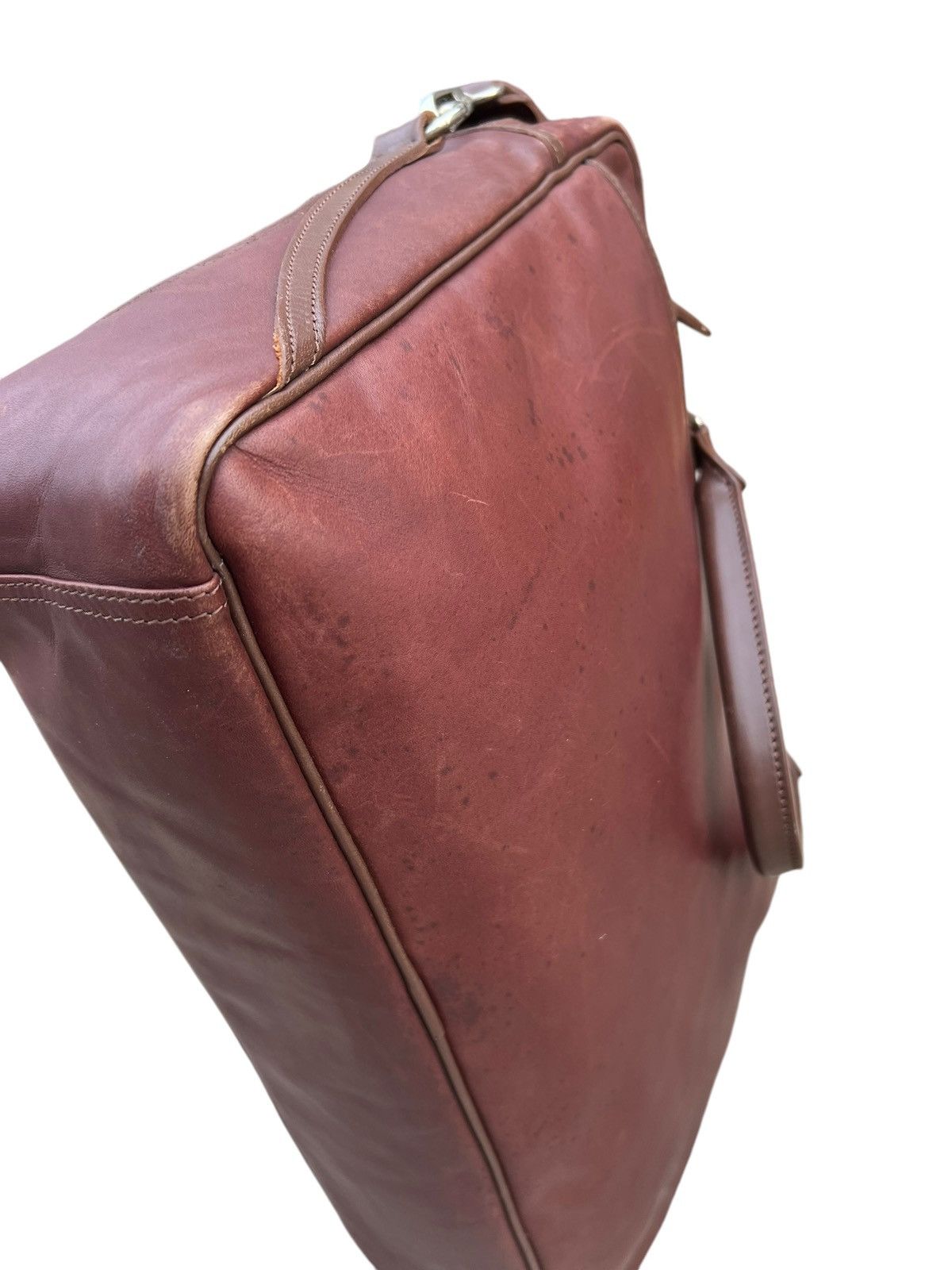 Japanese Brand × Leather Somes Saddle Japan Distressed Patina Leather 2 Way Bag Size ONE SIZE - 16 Thumbnail
