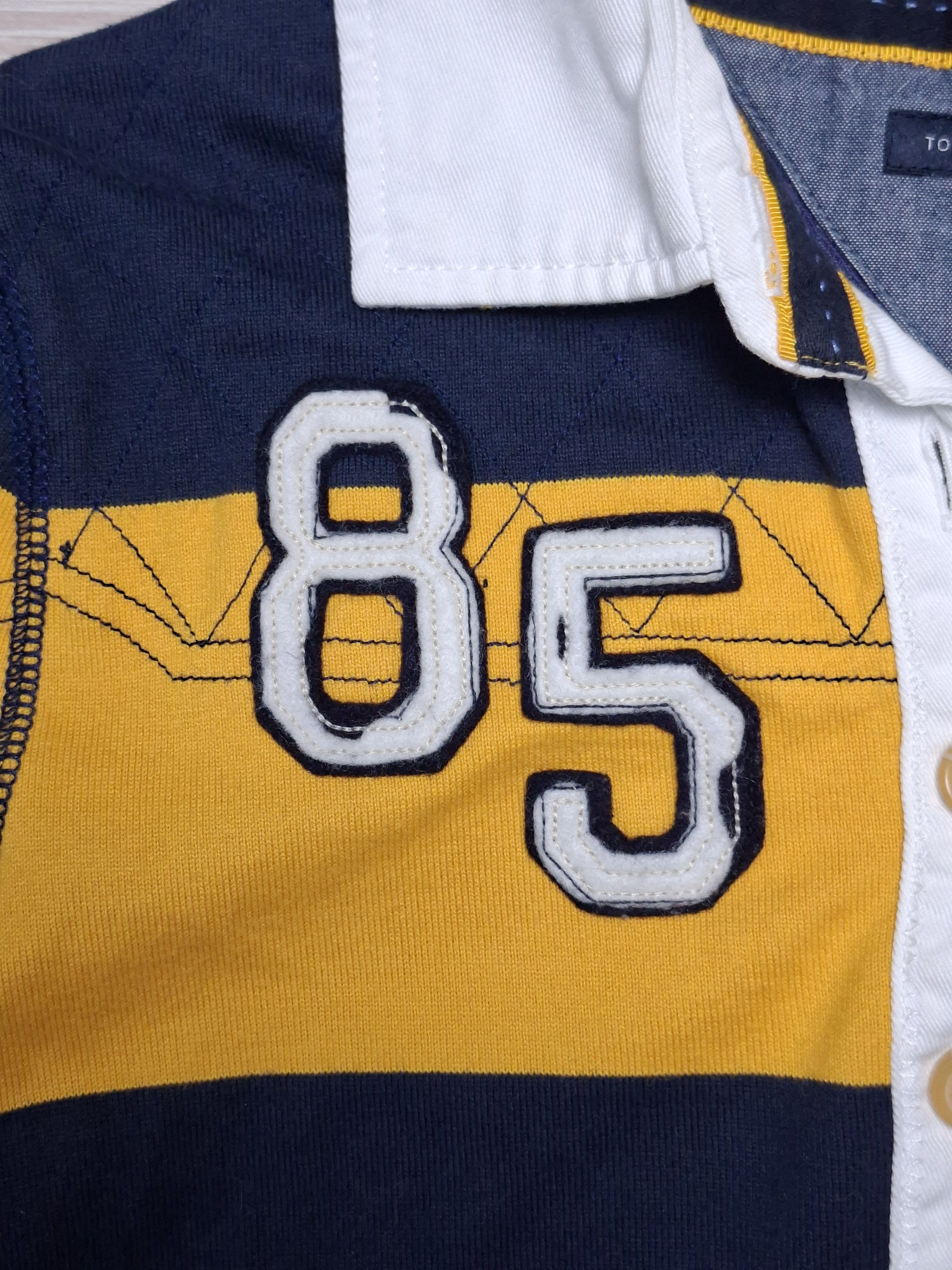 Tommy Hilfiger Vintage Tommy Hilfiger Rugby Mini Dress Navy&Yellow Striped Size S / US 4 / IT 40 - 4 Thumbnail
