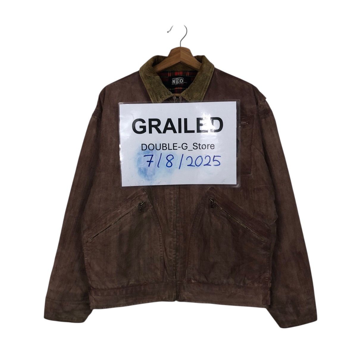 📌Vintage Leather Jacket Neo Blood Blanket Issey Miyake