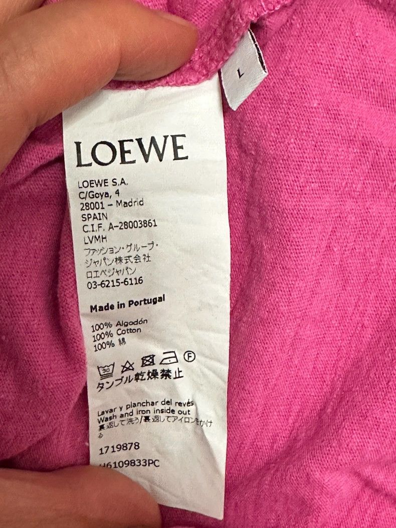 Loewe LOEWE Solid pattern printed round neck short sleeve T-shir Size L / US 10 / IT 46 - 3 Thumbnail