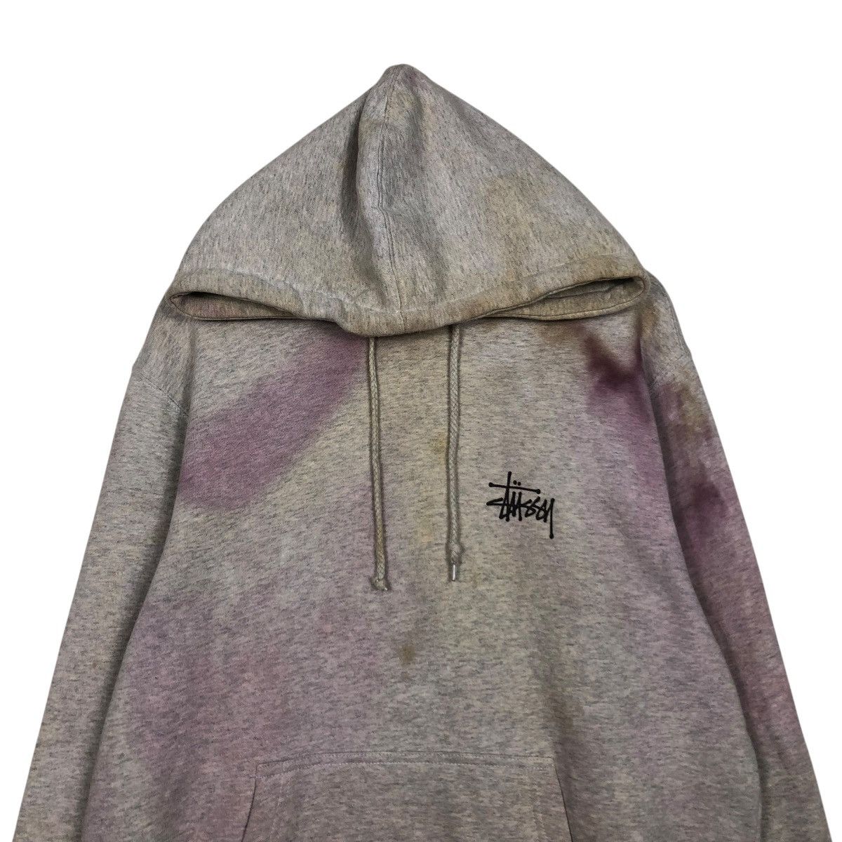 Stussy 🔥VINTAGE HOODIE STUSSY BIG LOGO ACID WASH DISTRESSED DESIGN Size US M / EU 48-50 / 2 - 5 Thumbnail