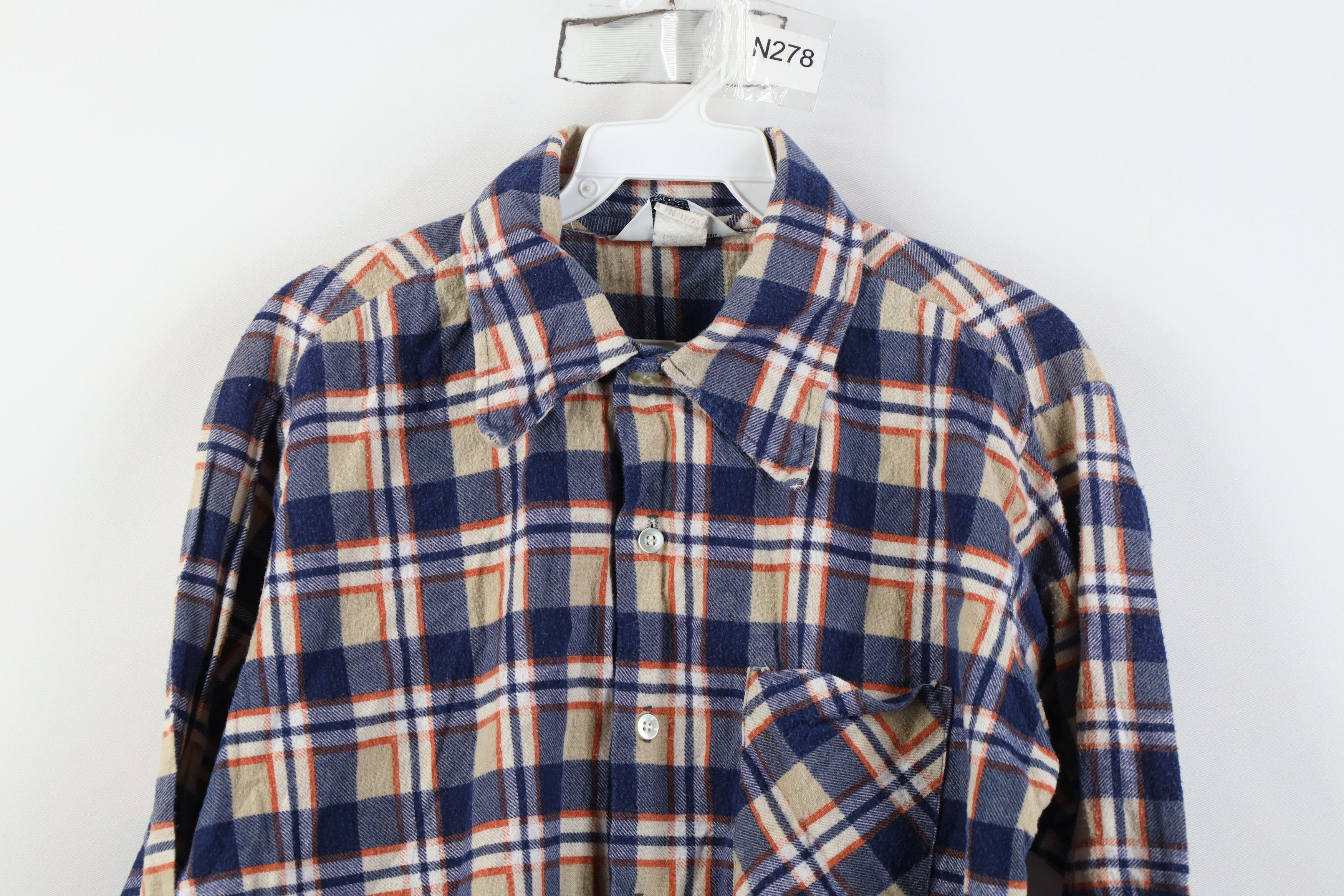 Vintage Vintage 60s 70s Streetwear Collar Button Shirt Plaid USA Size US S / EU 44-46 / 1 - 2 Thumbnail