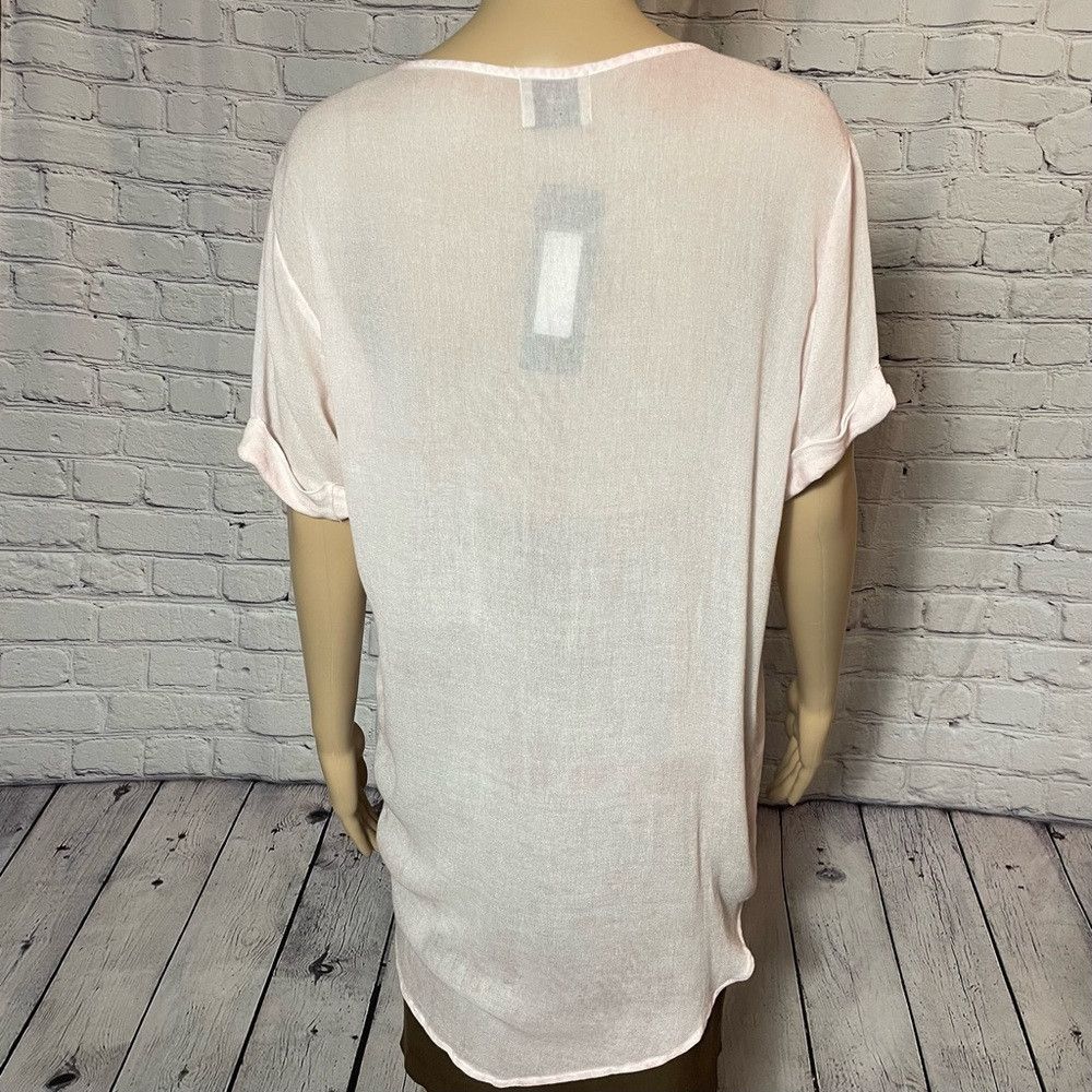Other NWT New Tina + Jo Pink Short Sleeve Hi-Low Top Size S Size S / US 4 / IT 40 - 5 Thumbnail