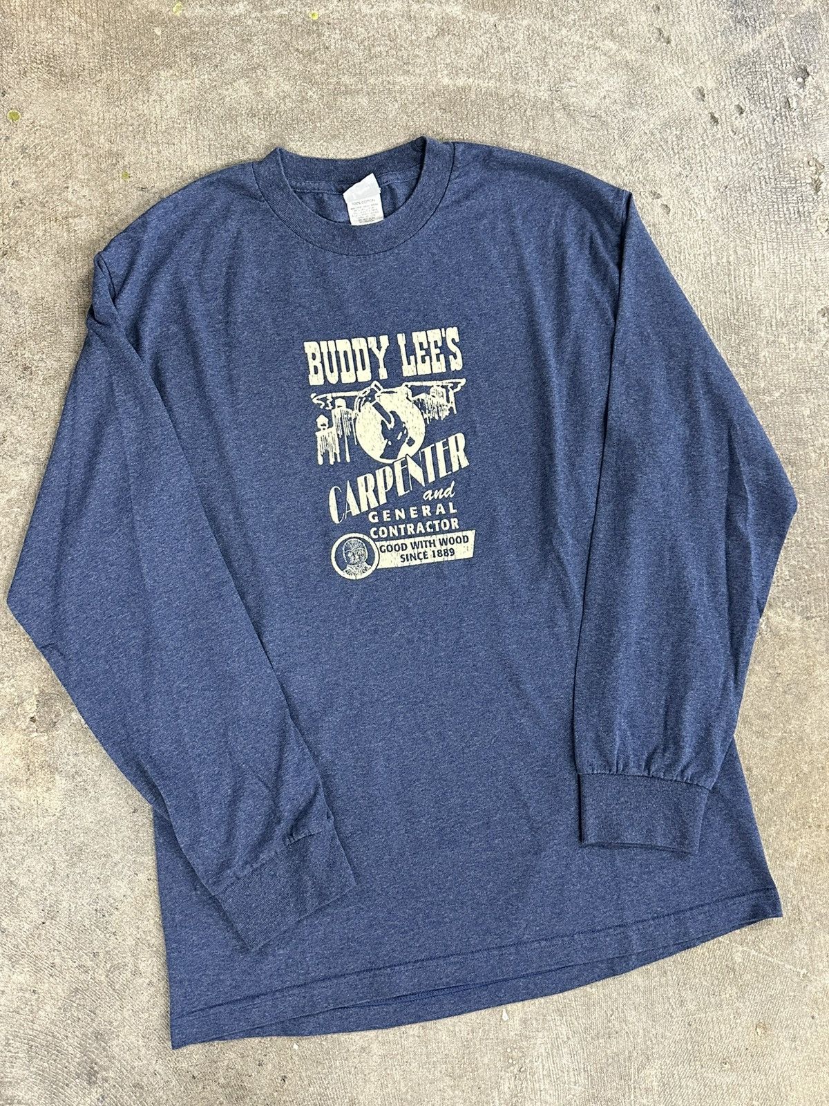 Lee × Vintage Vintage 90s Lee Buddy Lee’s Navy Blue Long Sleeve Size US L / EU 52-54 / 3 - 3 Thumbnail