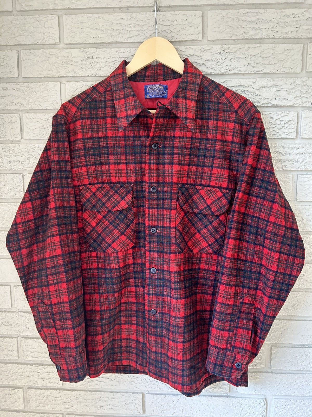 Good Vintage Pendleton Wool Button Up Plaid Shirt