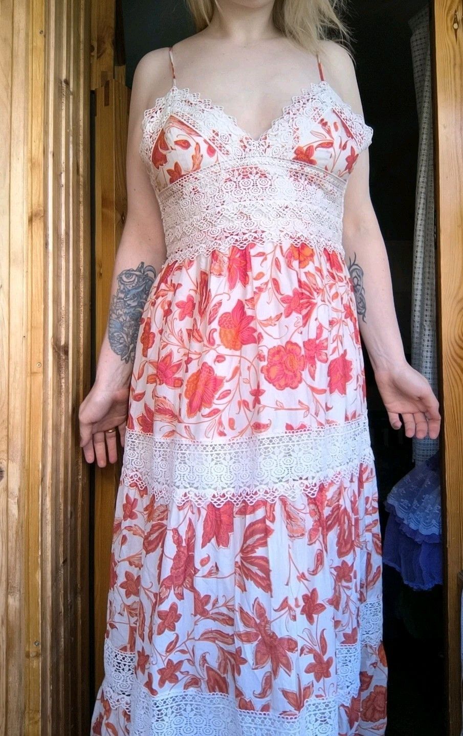 Antonio Meccariello Nwt Antonio Melani Summer Cotton Boho Sundress Sz 8 Msrp 189 Size L / US 10 / IT 46 - 1 Thumbnail