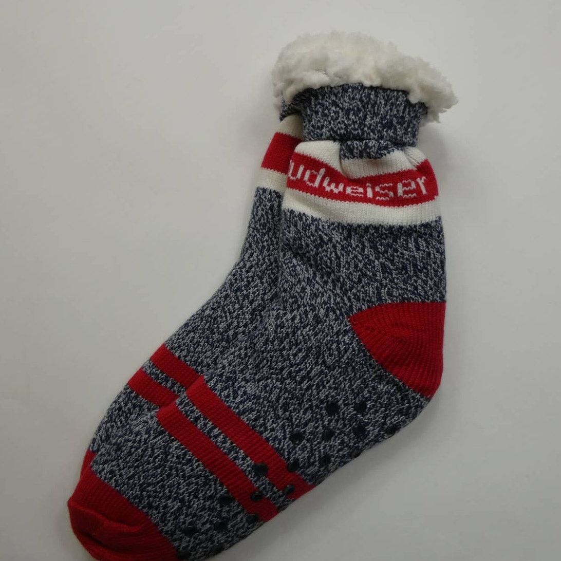 Budweiser MEN's BUDWEISER *Lounge *House SOCKS with Grippers Size ONE SIZE - 1 Thumbnail