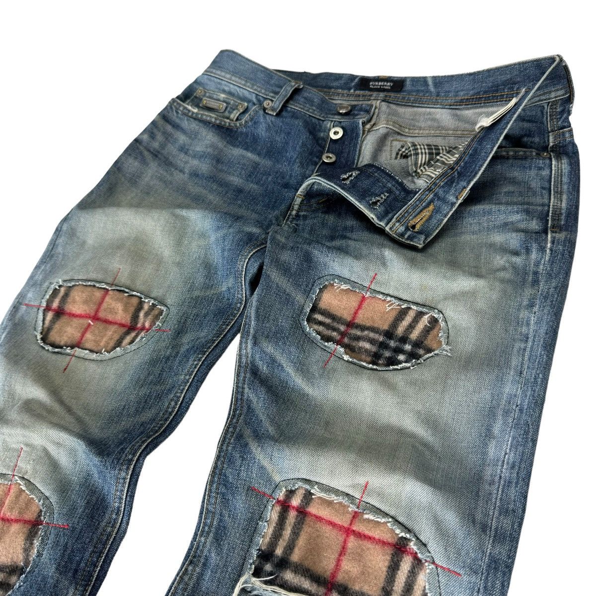 Burberry 🌟BURBERRY BLACK LABEL PATCHWORK DENIM JEANS Size US 34 / EU 50 - 8 Thumbnail