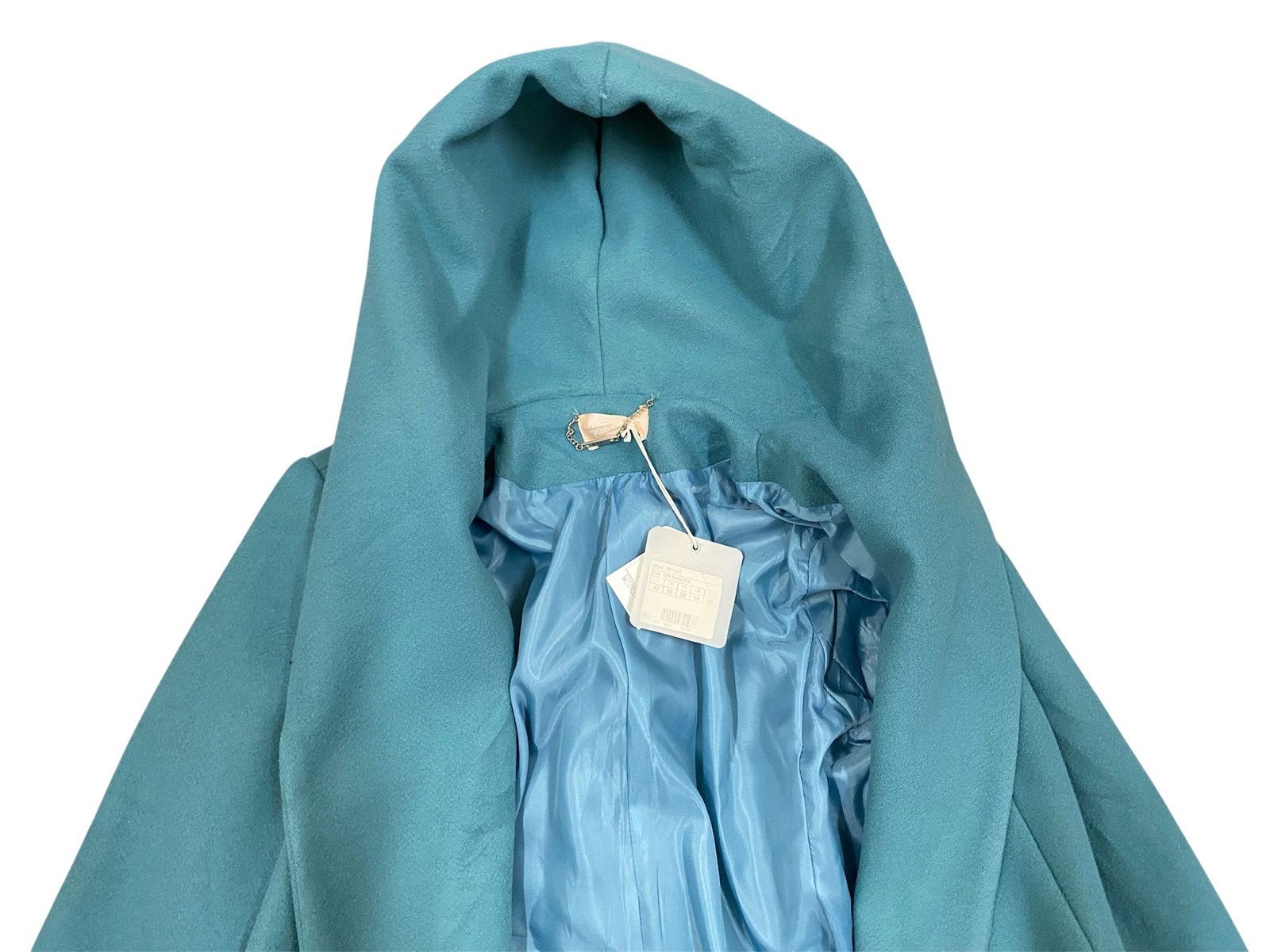 Japanese Brand Ellei Donna Wool Coat Jacket - Riviera Colour Size S / US 4 / IT 40 - 2 Thumbnail