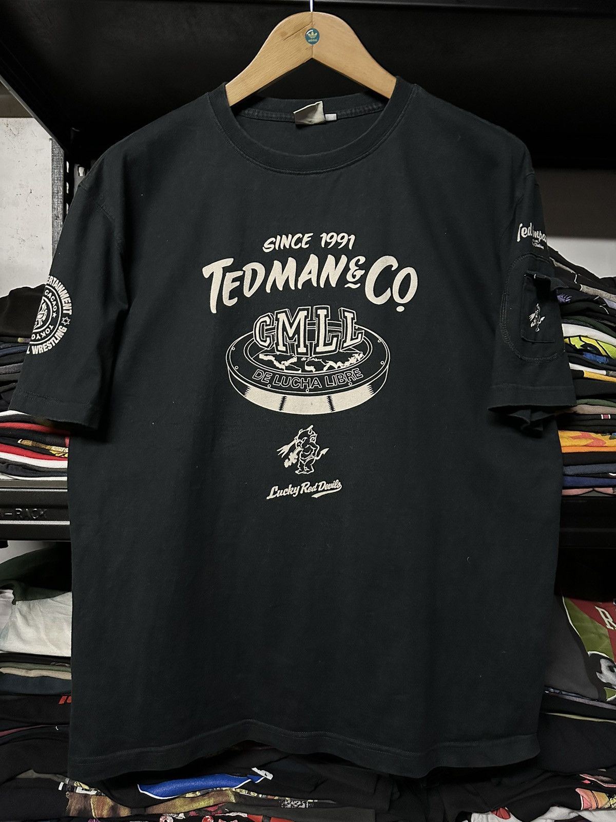 Tedman × WWE × WWF Tedman De Lucha Libre Wrestling Faded Tee Size US L / EU 52-54 / 3 - 2 Thumbnail