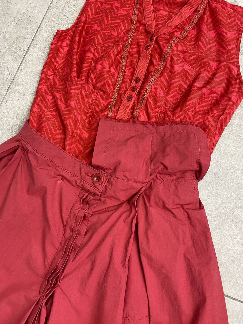 Marithe + Francois Girbaud Marithe + Francois Girbaud Vestsareety Gibrid Blouse Dress Size S / US 4 / IT 40 - 13 Thumbnail