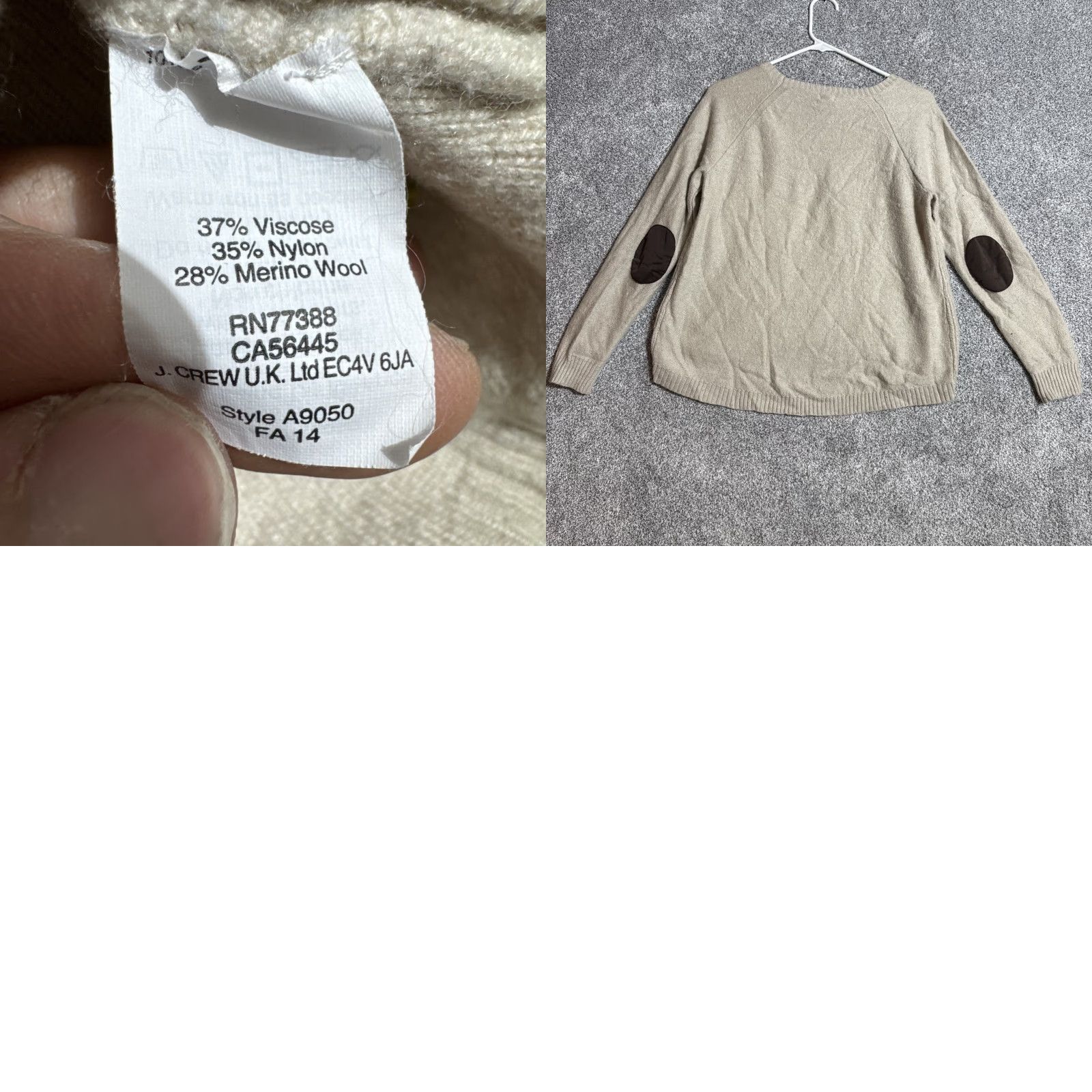 J.Crew Womens Medium Wool Blend Grandpacore Factory Warmspun Swingy Elbow Patch Sweater Size M / US 6-8 / IT 42-44 - 8 Thumbnail