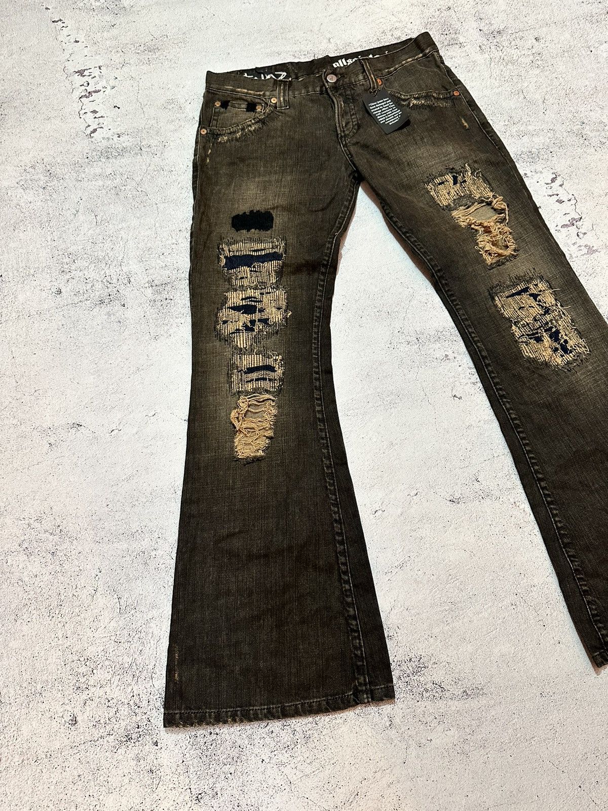 Allsaints × Japanese Brand 90s 🔥🔥 Vintage Allsaints distressed Japanese pants jeans Size 30" / US 8 / IT 44 - 3 Thumbnail