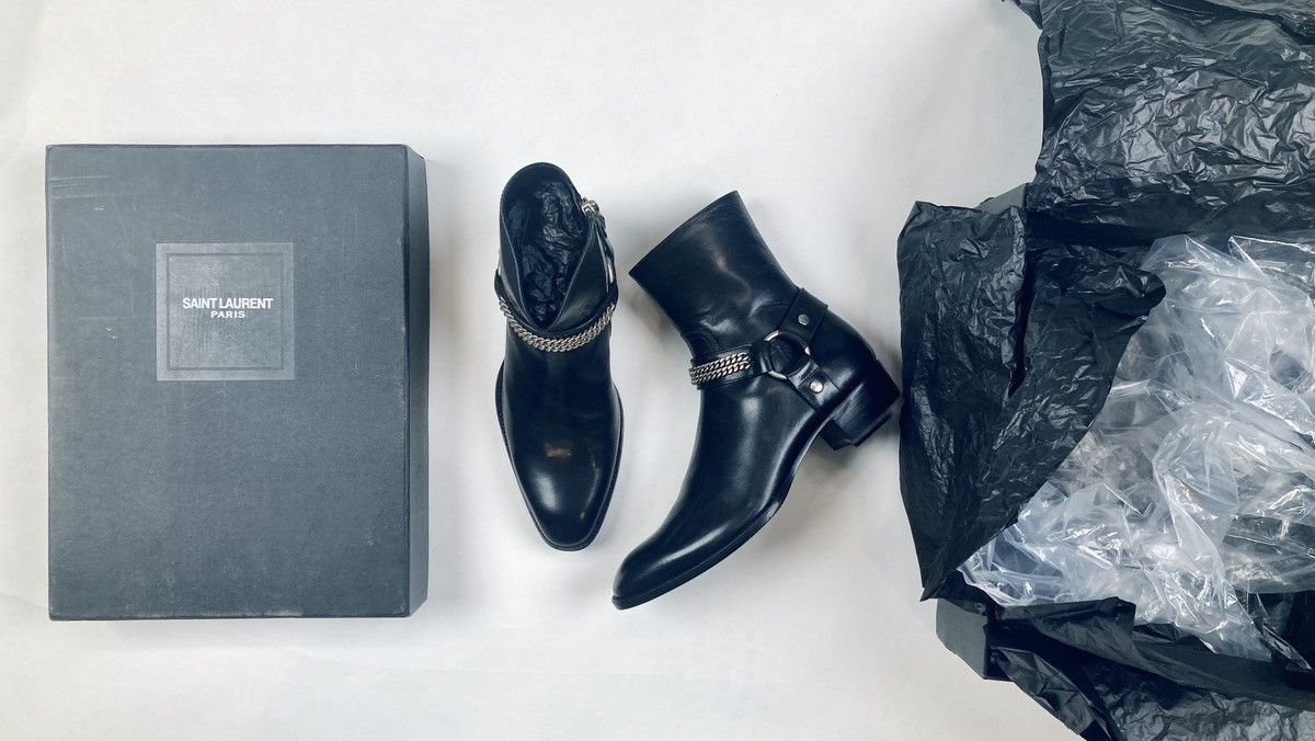 Saint Laurent Paris SAINT LAURENT PARIS BY HEDI SLIMANE 13FW RUNWAY WYATT BOOTS Size US 7 / EU 40 - 6 Thumbnail