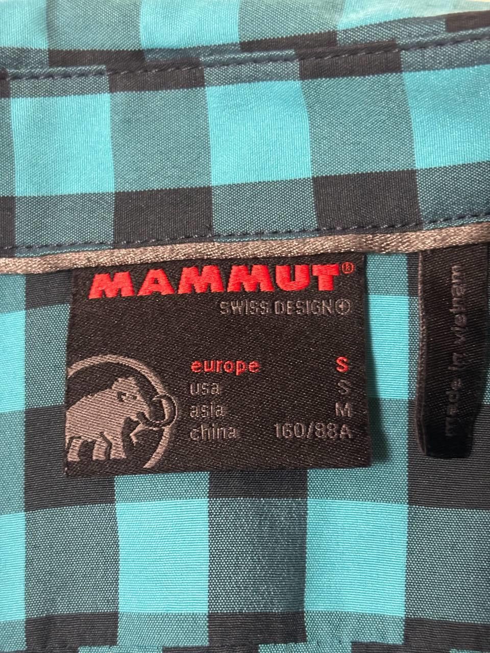 Mammut Mammut Women’s Short Sleeve Check Shirt – Blue/Black – S Size S / US 4 / IT 40 - 10 Thumbnail