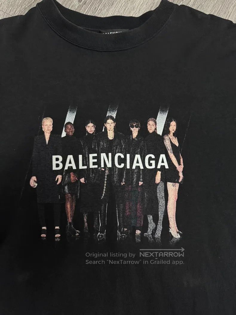 Balenciaga Balenciaga Portrait Band Short Sleeve Size M / US 6-8 / IT 42-44 - 2 Thumbnail