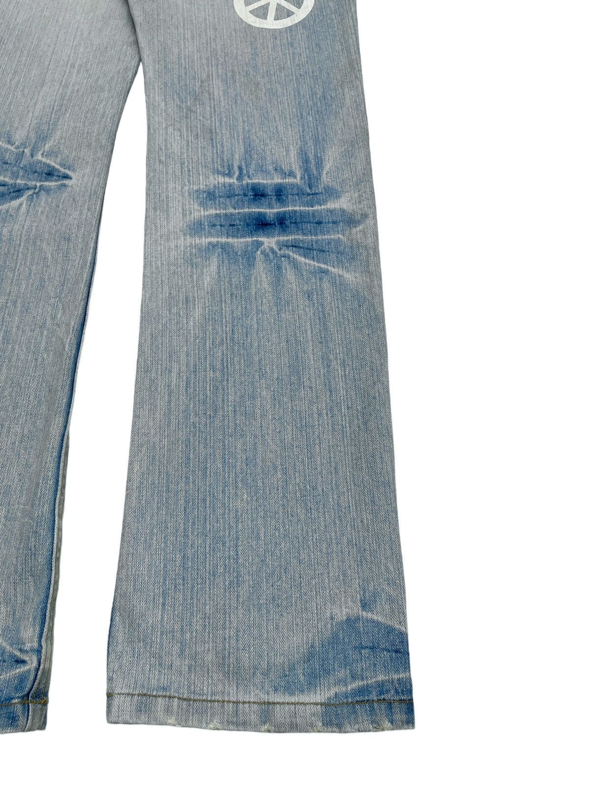 If Six Was Nine × Japanese Brand Rare Design Vintage Japanese Brand Peace Flared Jeans 2000s Size US 31 - 10 Thumbnail