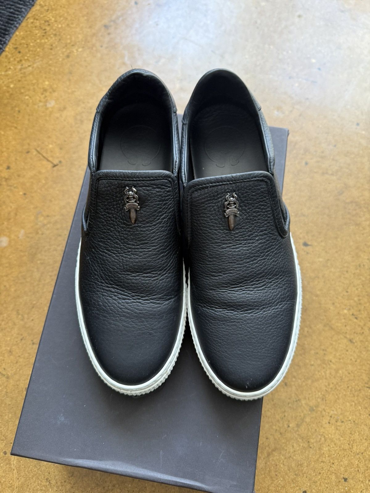 Chrome Hearts Chrome Hearts Slip On Leather Sneaker black (39) Size US 8 / EU 41 - 1 Thumbnail