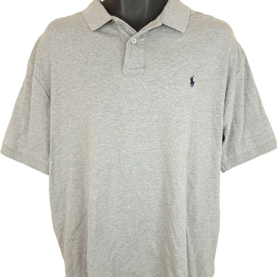 Polo Ralph Lauren VINTAGE Polo Ralph Lauren Polo Shirt Mens XL 90s Heather Gray Made In USA Polo Ralph Lauren Shirt Mens XL 90s Gray Size US XL / EU 56 / 4 - 2 Thumbnail