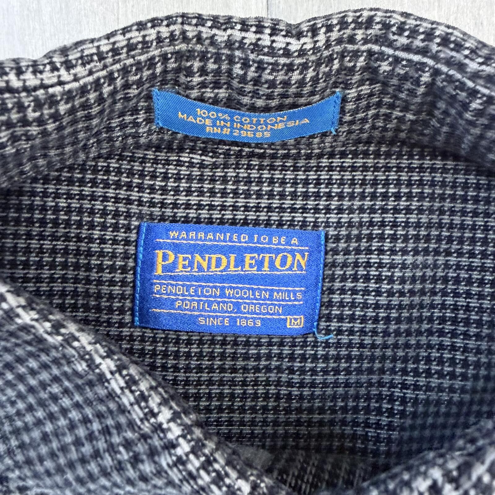 Pendleton Pendleton Long Sleeve Shirt Houndstooth Print Size M Size US M / EU 48-50 / 2 - 2 Thumbnail