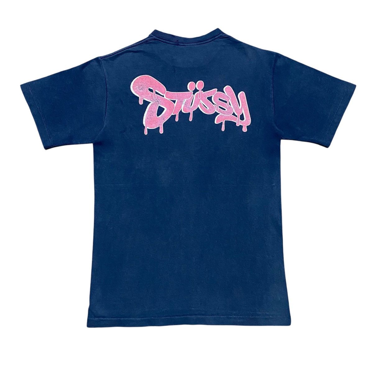 Stussy × Vintage Rare‼️🔥Vintage Stussy Paint Design SpellOut T-Shirt Size US XS / EU 42 / 0 - 1 Thumbnail