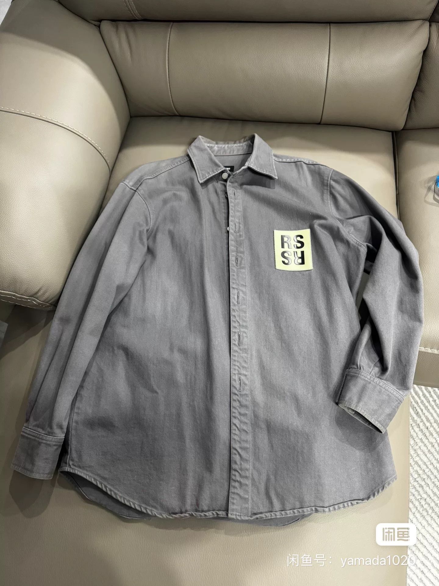 Raf Simons Raf Simons Gray Denim Shirt Jacket Size US XL / EU 56 / 4 - 1 Thumbnail