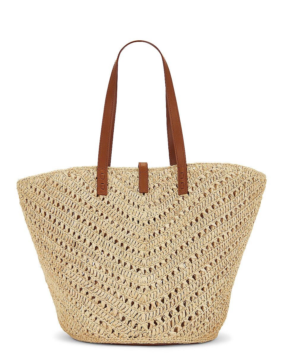 Saint Laurent Paris o1bcso1str0325 Size:OS/Panier Vegetable Bag in Natural/Brick Size ONE SIZE - 2 Thumbnail