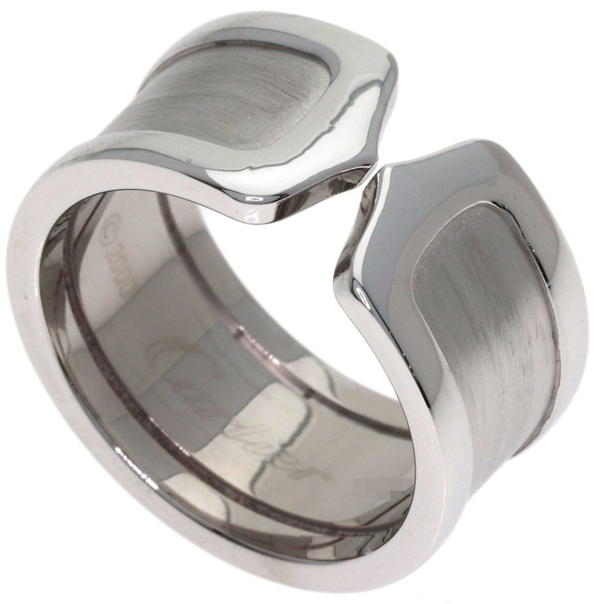 Cartier Cartier C2 Ring LM #54 Ring, 18K White Gold, Women's, CARTIER Size ONE SIZE - 1 Thumbnail