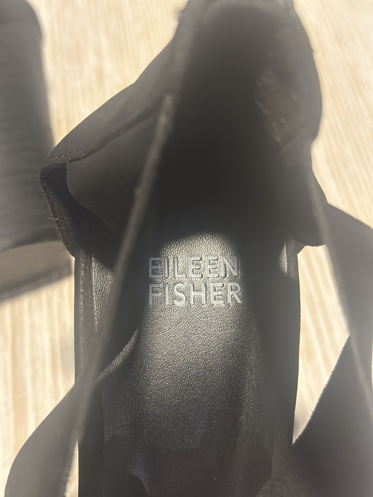 Eileen Fisher Eileen Fisher Black leather heeled sandals -size 8.5 Size US 8.5 / IT 38.5 - 3 Thumbnail