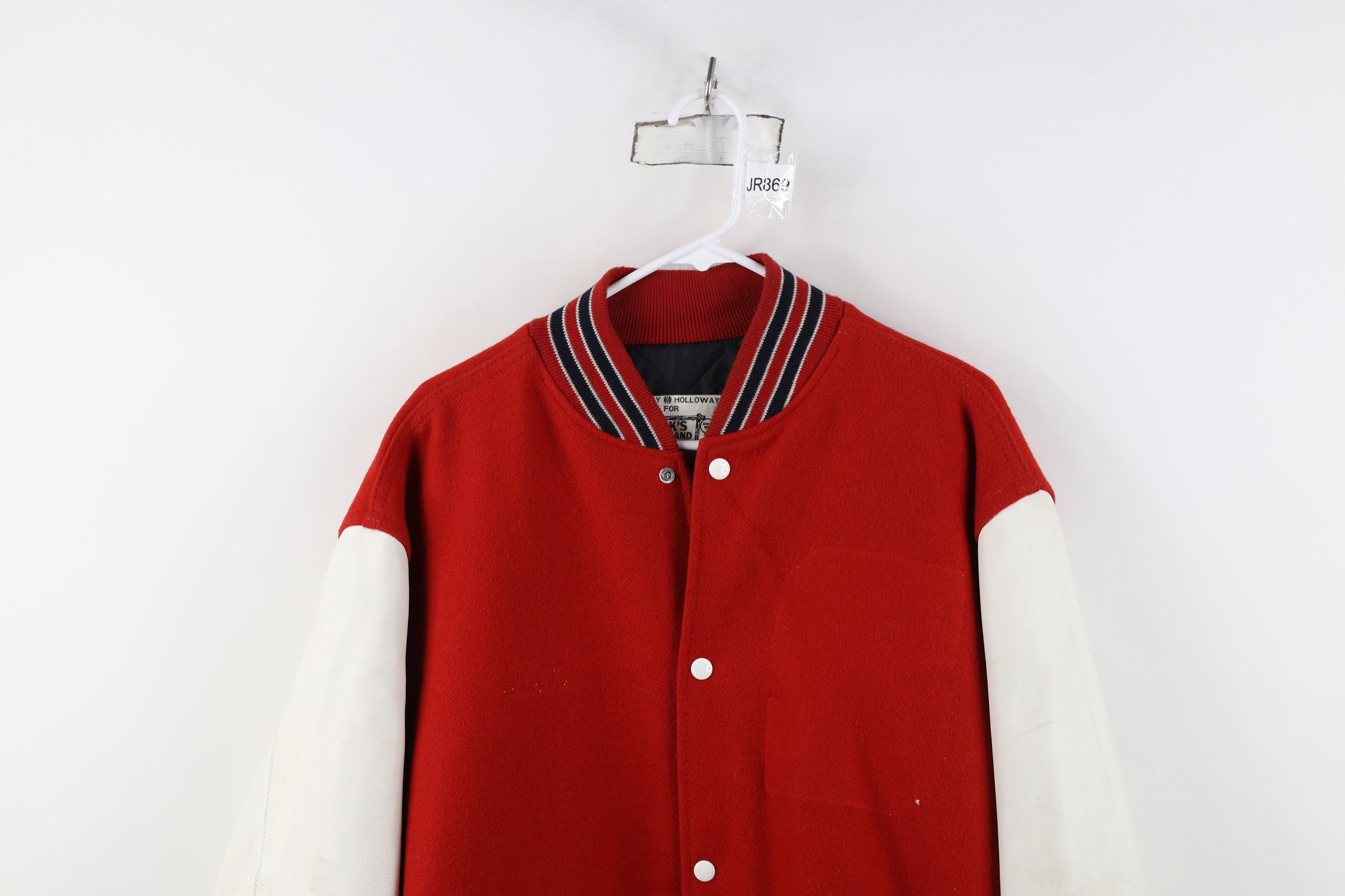 Vintage Vintage 90s Streetwear Long Varsity Letterman Jacket Red USA Size US XL / EU 56 / 4 - 2 Thumbnail