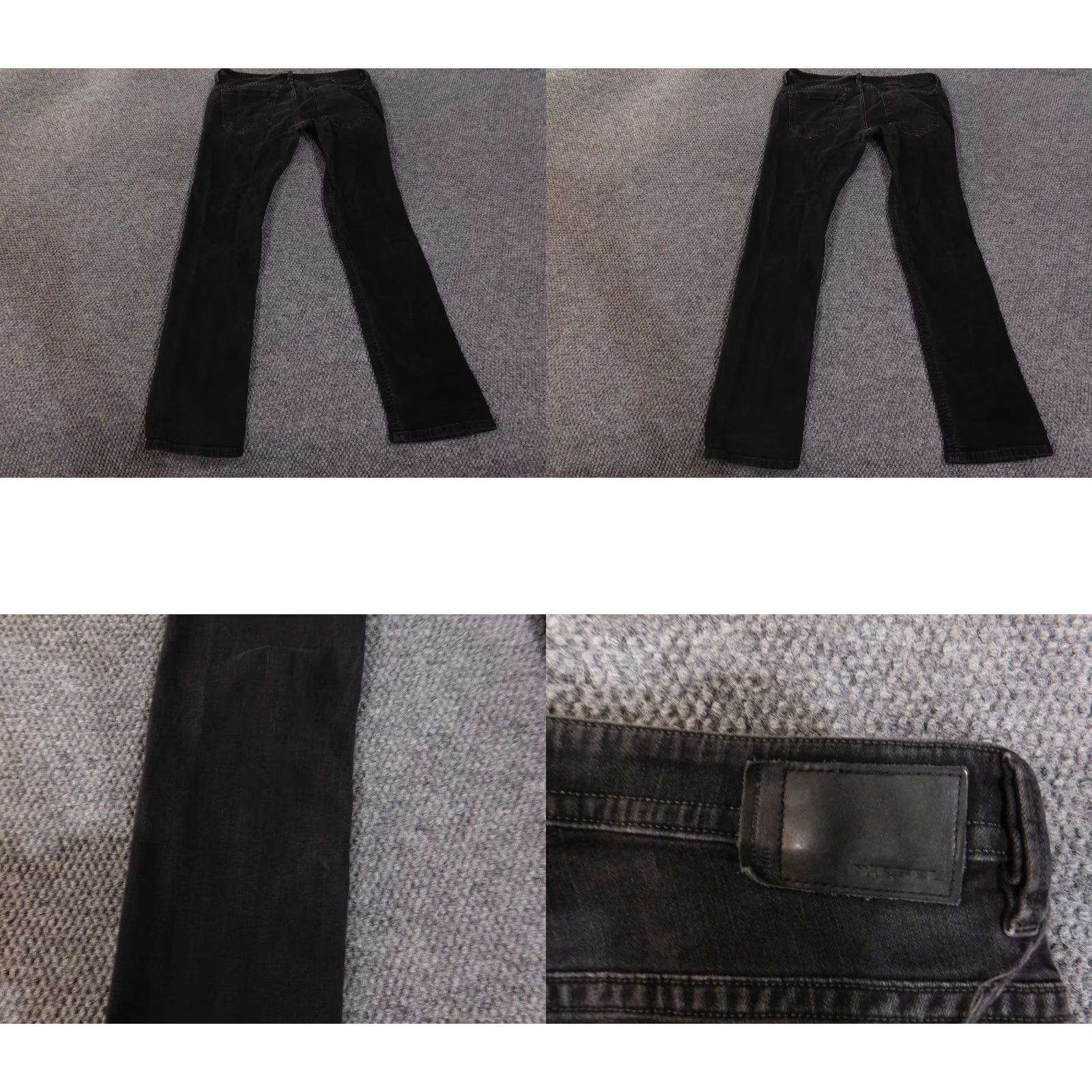Diesel Diesel Thavar Jeans Mens 34x32 Black Distressed Slim Skinny Denim Cotton Spandex Made USA Pants Size US 34 / EU 50 - 9 Thumbnail