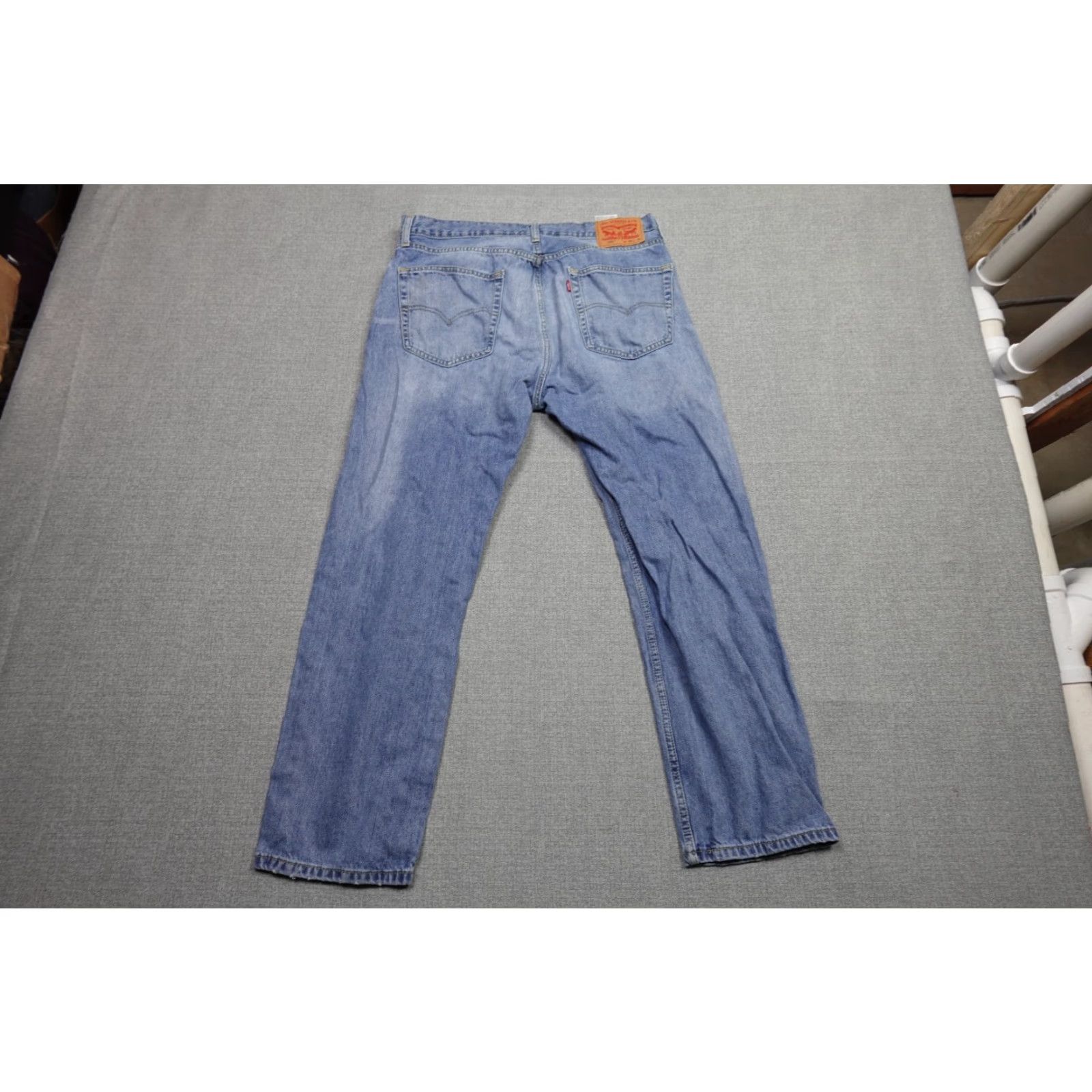 Levi's Levi's 505 Jeans Mens 36x30 Blue Regular Fit Straight Leg Light Wash Western Denim Cotton Size US 36 / EU 52 - 4 Thumbnail