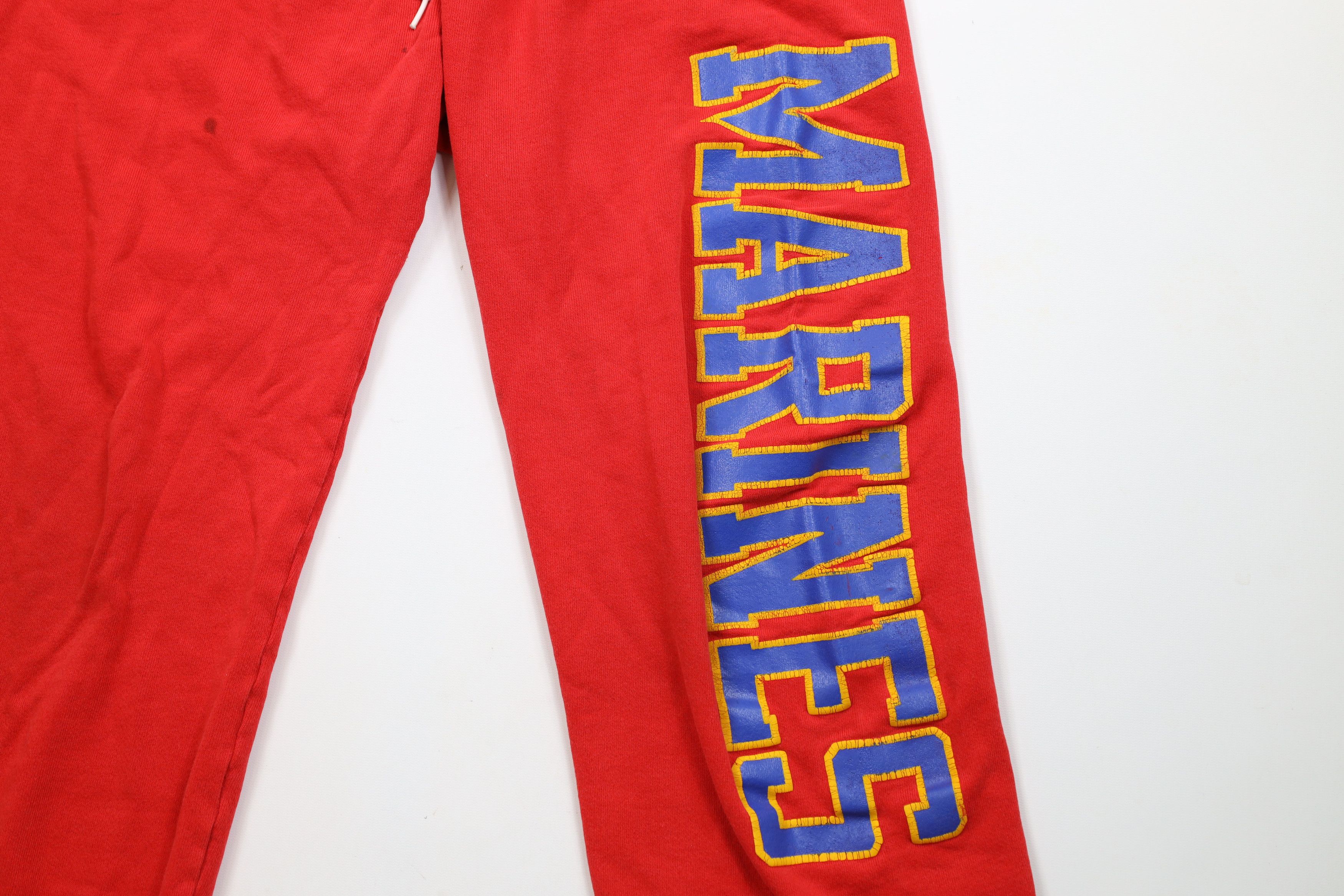 Vintage Vintage 80s Spell Out USMC Marines Sweatpants Joggers Red Size US 38 / EU 54 - 5 Thumbnail