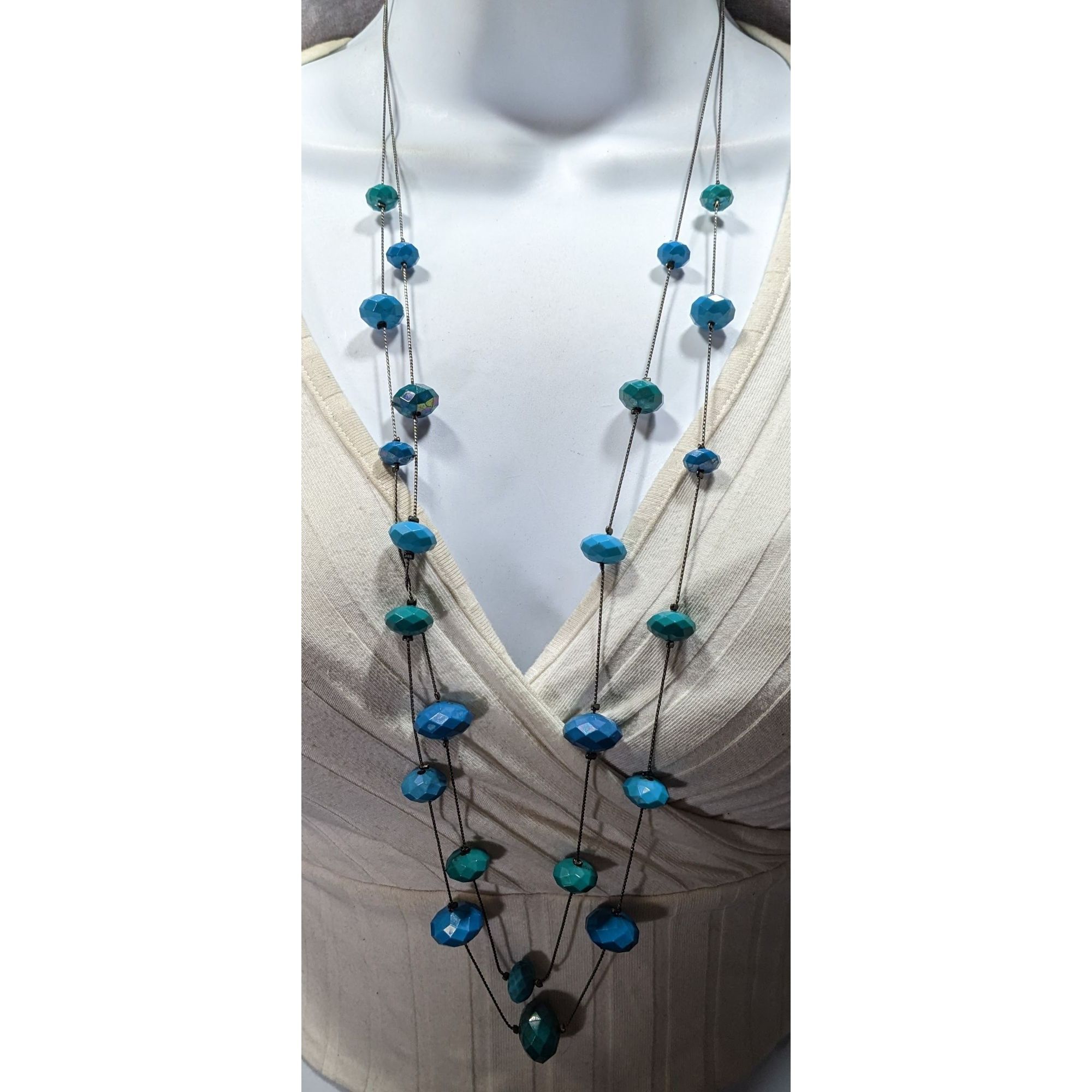 Other Mermaidcore Layered Blue & Teal Beaded Station Necklace With Size ONE SIZE - 4 Thumbnail