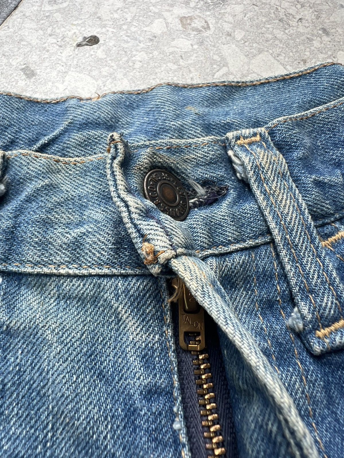 Levi's × Vintage 70s Levis 519 Orange tab Button no 8 denim Size US 32 / EU 48 - 3 Thumbnail