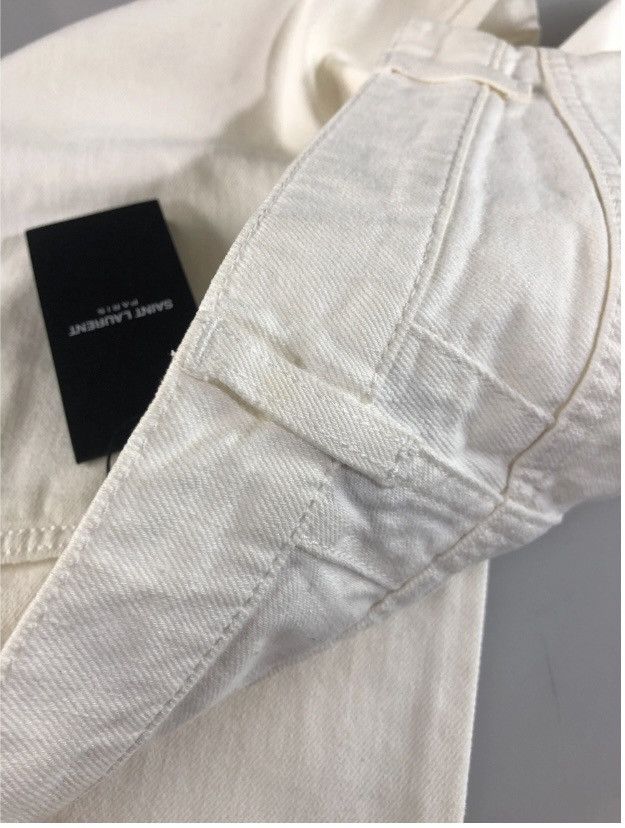 Saint Laurent Paris Saint Laurent 🇮🇹 x Hedi Slimane D02 M/SK-LW Blanc Jean 30 NWT Size US 30 / EU 46 - 3 Thumbnail