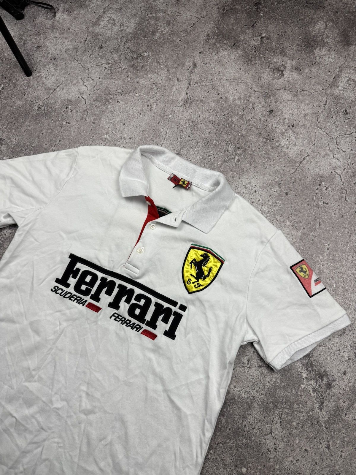 Ferrari Vintage Ferrari La Martina Style Y2K Big Logo Rugby Polo Size US L / EU 52-54 / 3 - 2 Thumbnail