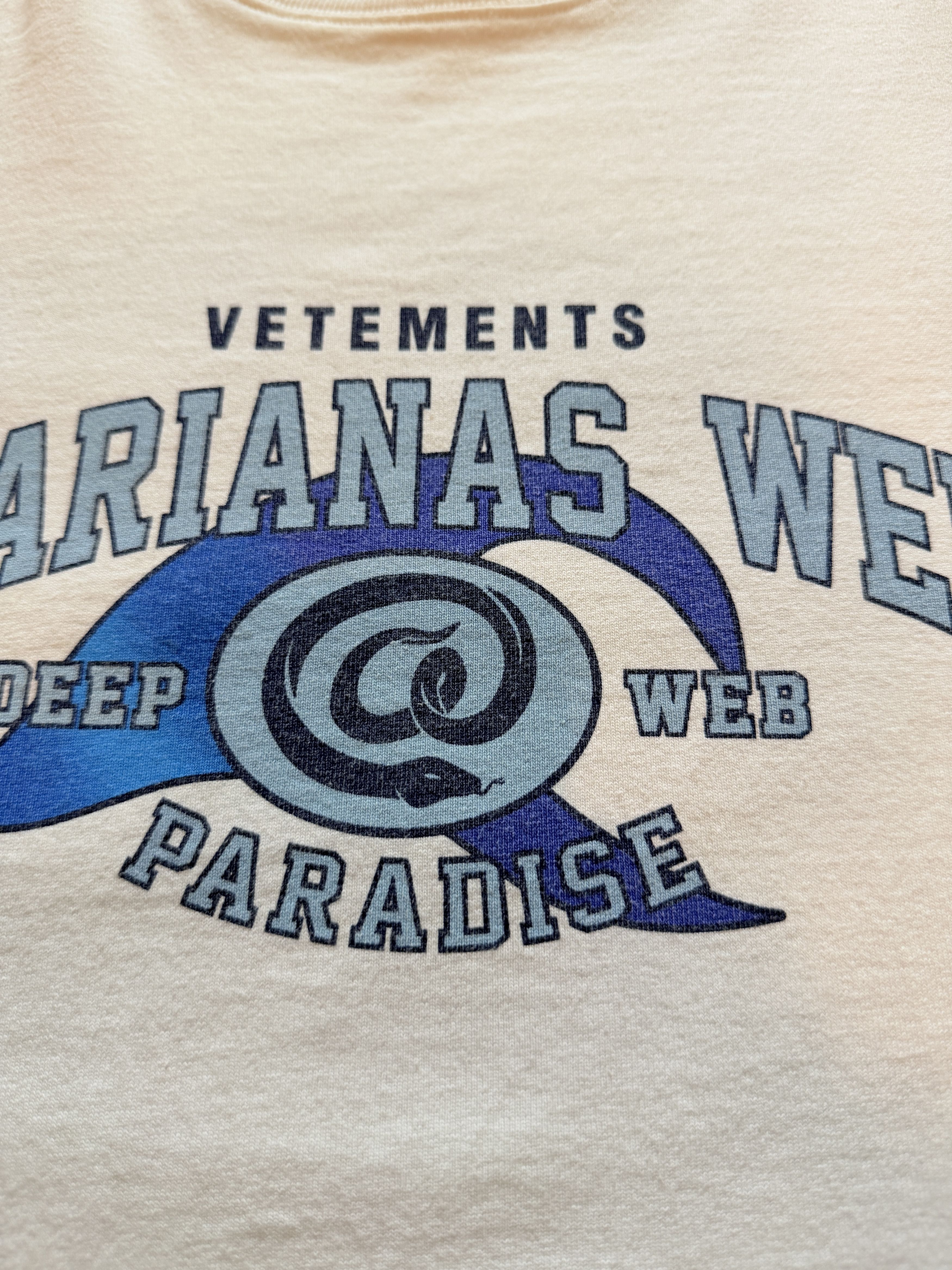 Vetements Marianas Web Deep Web Paradise Heavyweight Tee Size US M / EU 48-50 / 2 - 3 Thumbnail