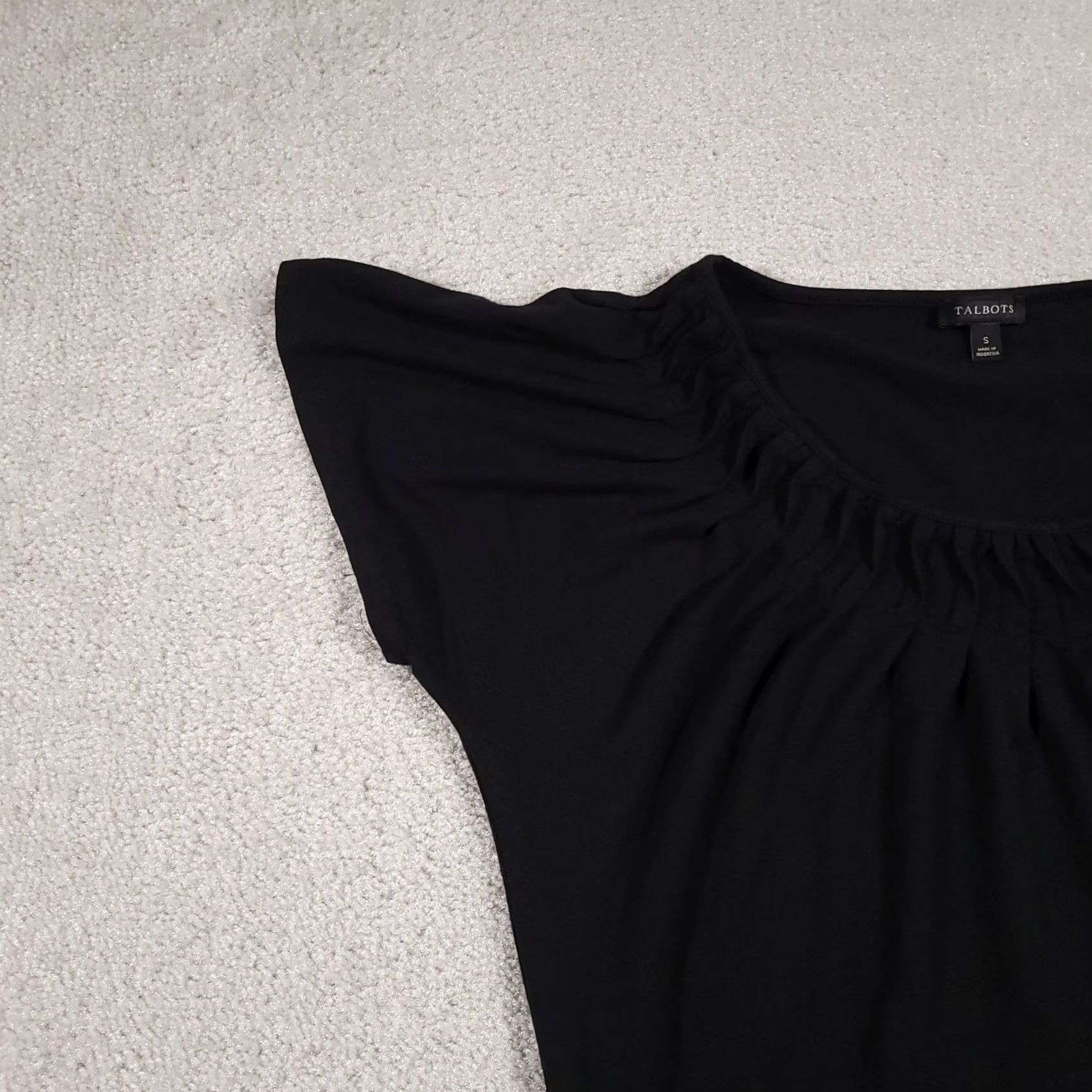 Talbots Talbots Dress Womens Small Black Short Sleeve Belted Knee Length Rayon Spandex Casual Workwear Travel Size 28" / US 6 / IT 42 - 5 Thumbnail