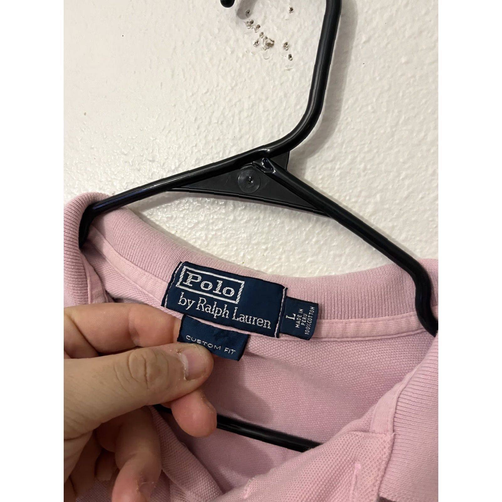 Polo Ralph Lauren POLO Ralph Lauren Men’s S/S Custom Fit Polo Pink Sz Large W/ Logo Size US L / EU 52-54 / 3 - 3 Thumbnail