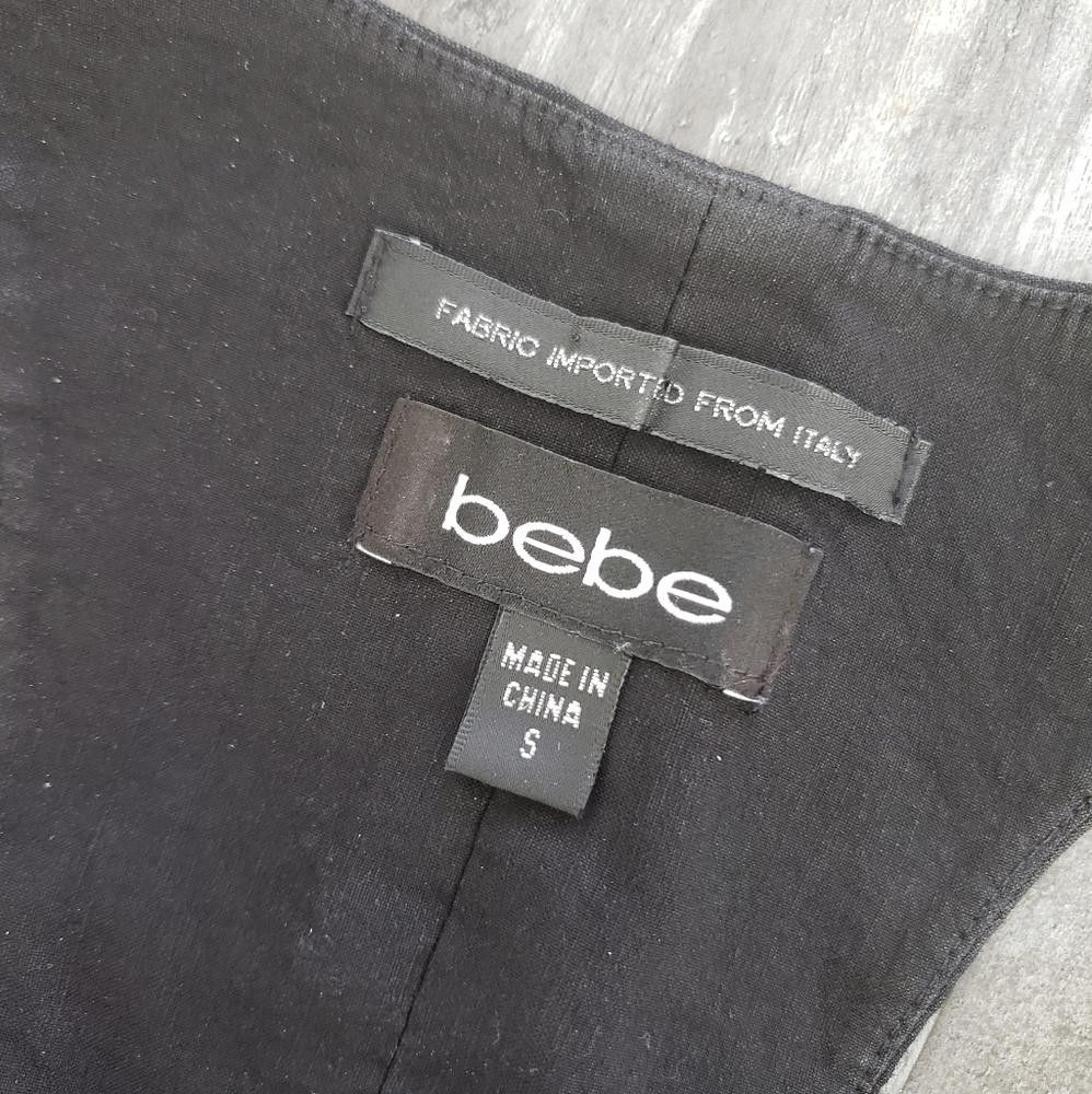 Bebe Black Classic Bebe Xtra Cropped Vest Size S / US 4 / IT 40 - 4 Thumbnail