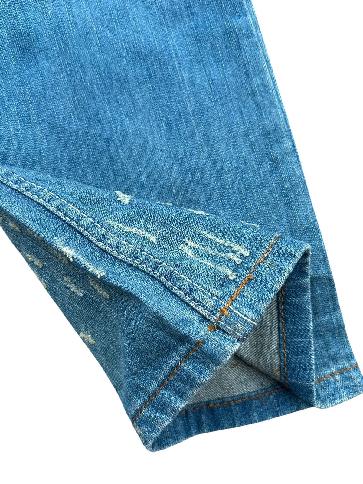 Kapital × Vintage × Who Decides War Hippies Style Japanese Distressed Denim Jeans Rare 🎌☠️ Size US 27 - 12 Thumbnail