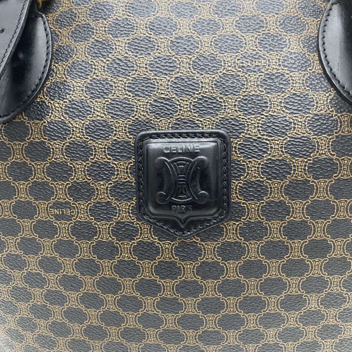 Celine ‼️LASTDROP‼️ VINTAGE CELINE MACADAM SHOULDER BAG BLACK CLOTH Size ONE SIZE - 8 Thumbnail