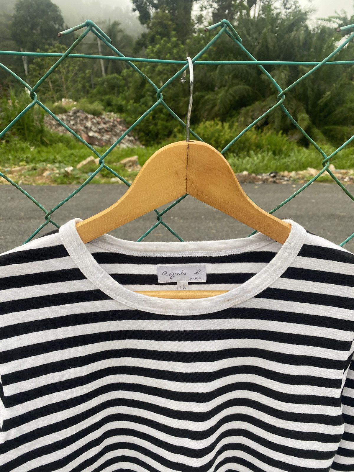 agnes b. Agnes B. white black breton striped tshirts Size XS / US 0-2 / IT 36-38 - 3 Thumbnail