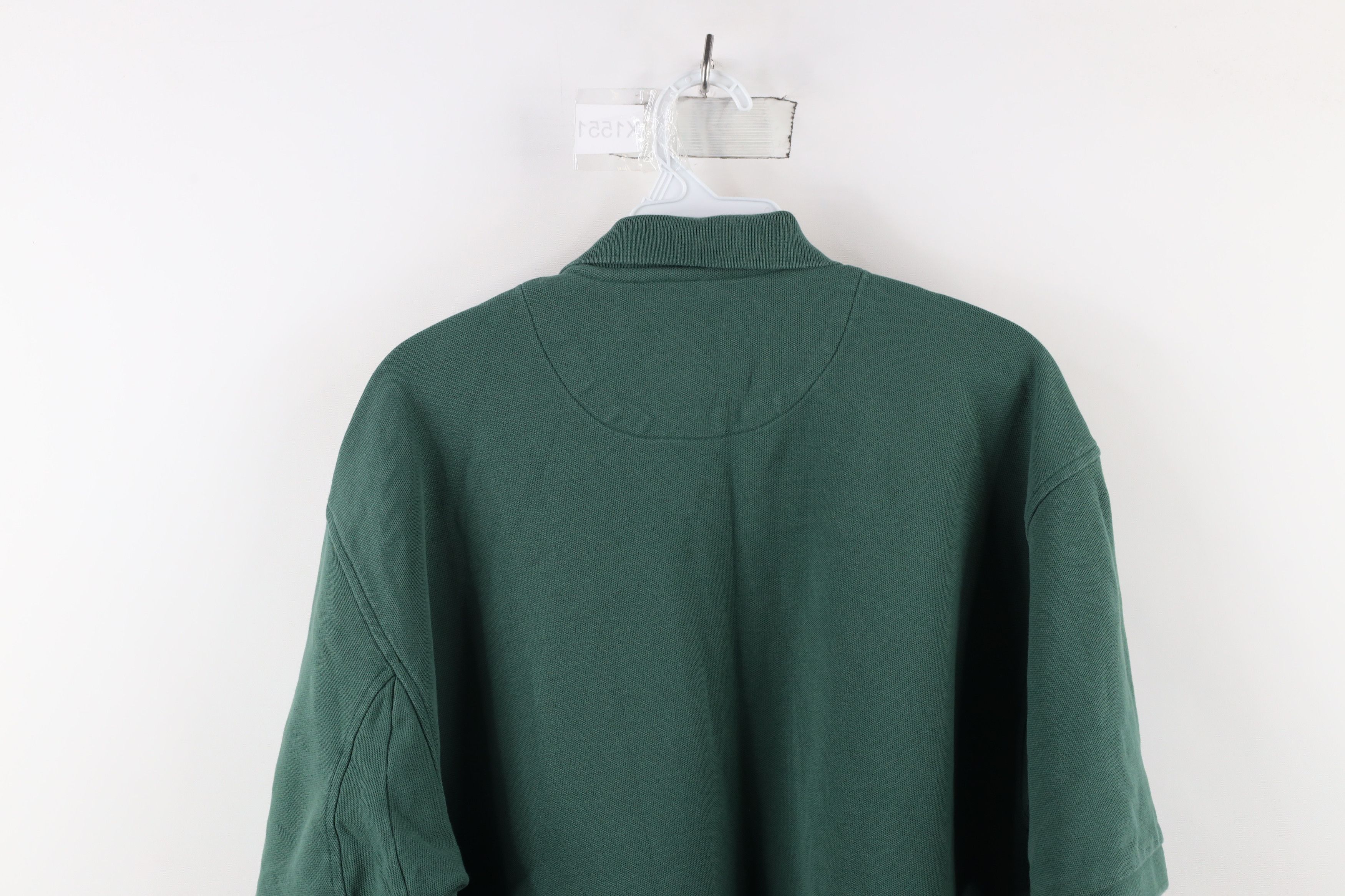 Orvis × Vintage Vintage Orvis Heavyweight Collared Polo Shirt Green Cotton Size US L / EU 52-54 / 3 - 13 Thumbnail