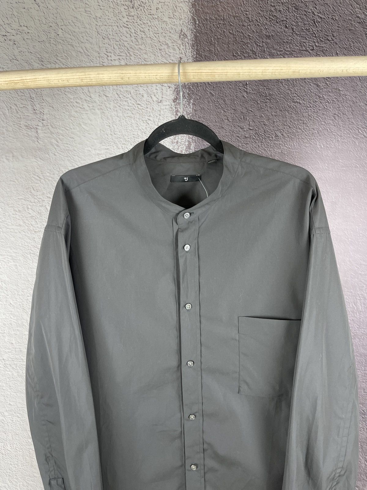 Japanese Brand Jil Sander x Uniqlo collarless oversized button up shirt Size US XL / EU 56 / 4 - 3 Thumbnail