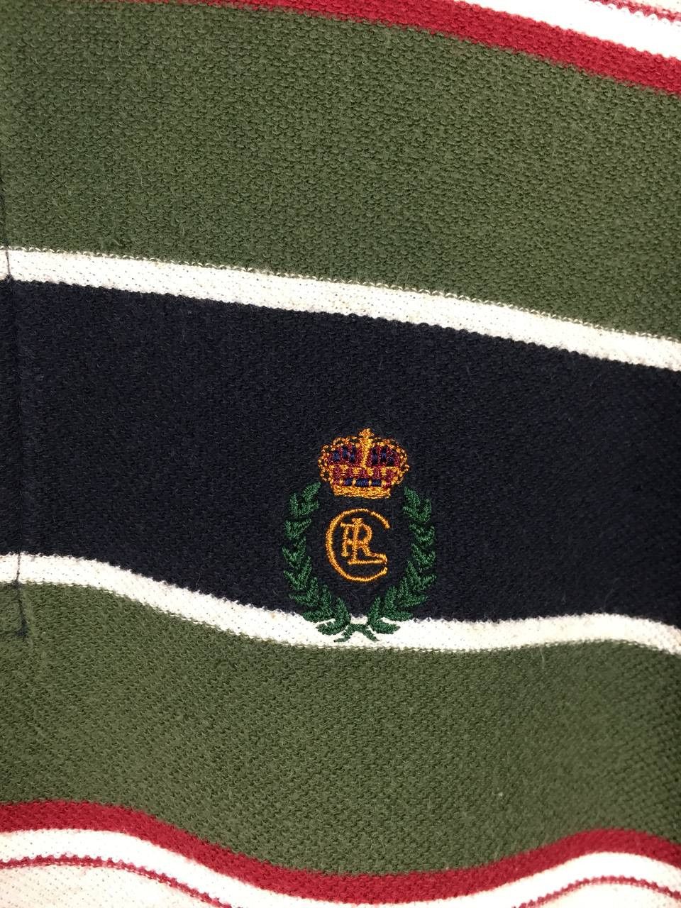 Chaps Ralph Lauren Vtg Chaps Ralph Lauren Crest Logo Striped Polo Shirt Size US L / EU 52-54 / 3 - 4 Thumbnail