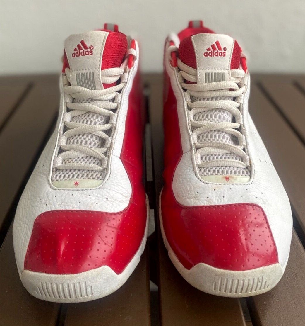 Adidas 2004 Adidas T-Mac 4.5 White Red 351635. Size 10,5US/44,5EUR Size US 10.5 / EU 43-44 - 4 Thumbnail